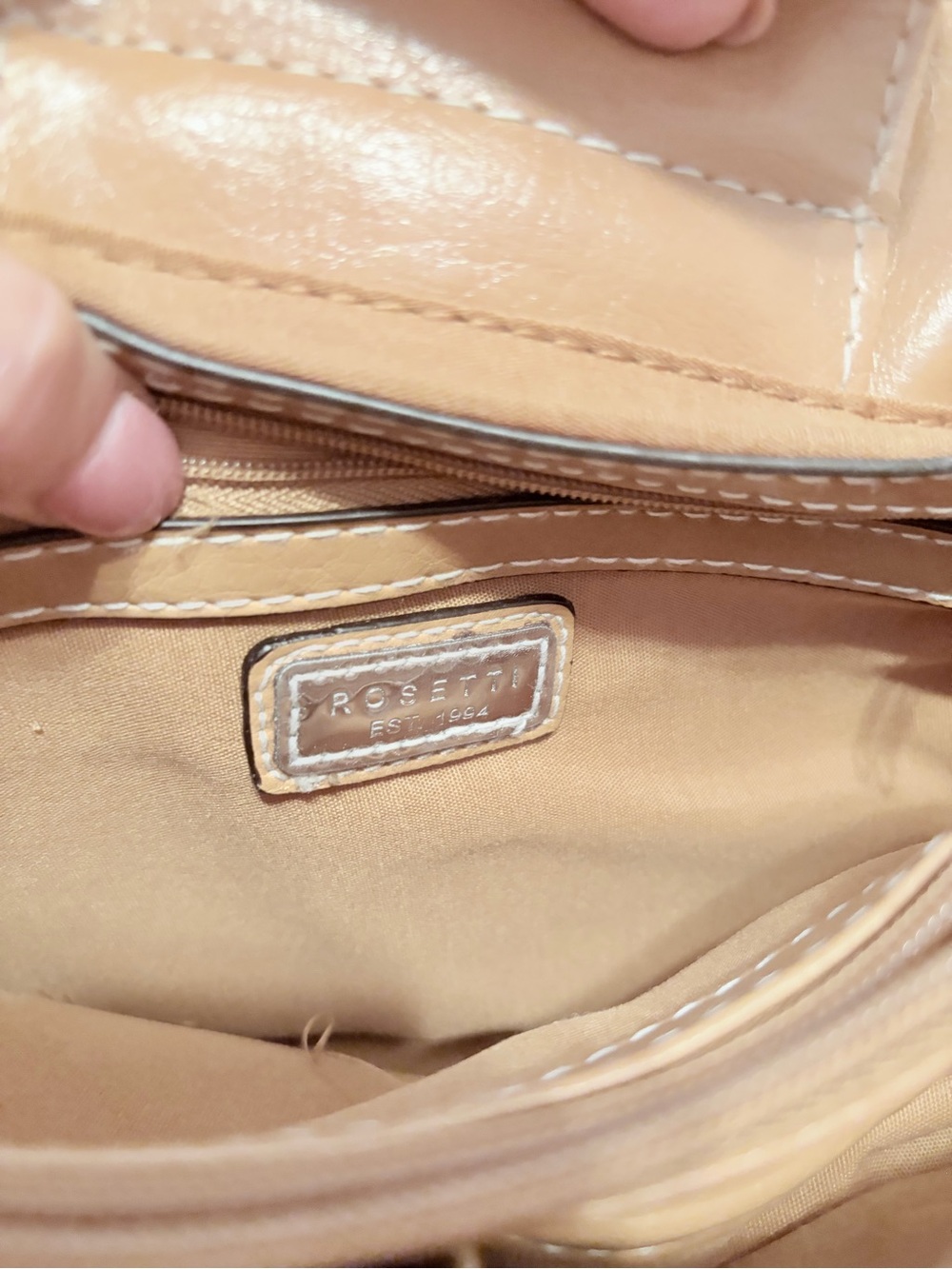 beige woven beach theme shoulder handbag from Rosetti. - Picture 10 of 11